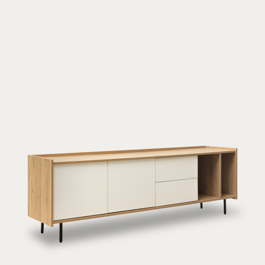 kenay Home Mueble TV 180 Blanco Y Natural