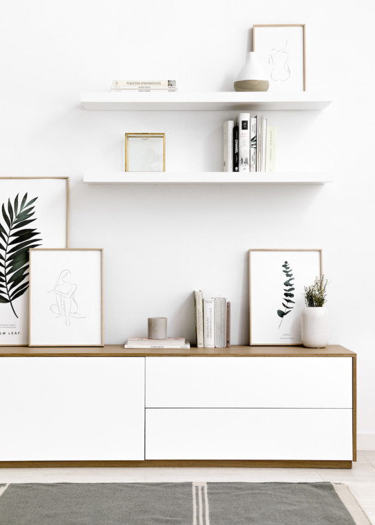 Kenay Home Mueble TV 200 Blanco Y Roble