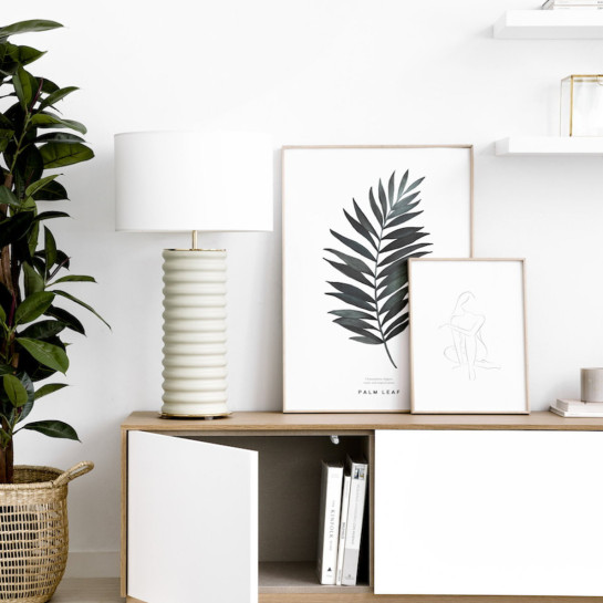 Kenay Home Mueble TV 200 Blanco Y Roble