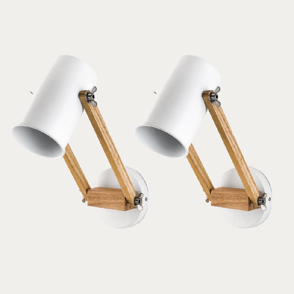 Kenay Home Pack 2 Apliques De Pared Blanco-natural