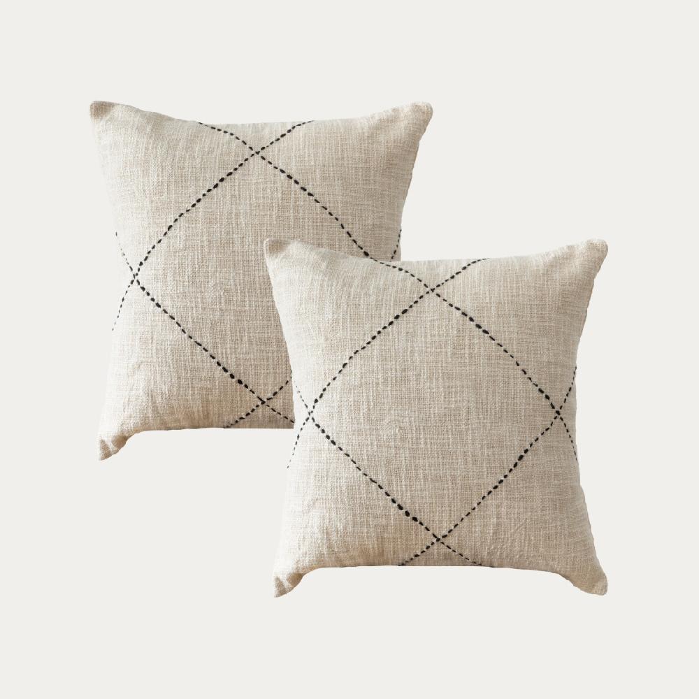 kenay home Pack 2 cojines blanco