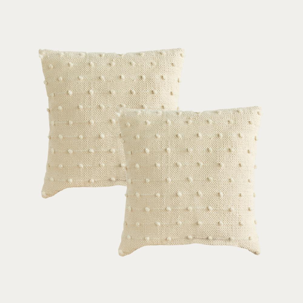 kenay home Pack 2 cojines blanco