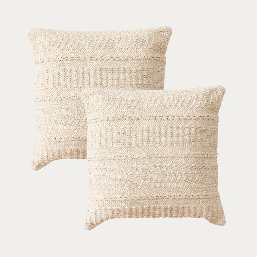 kenay home Pack 2 cojines blanco