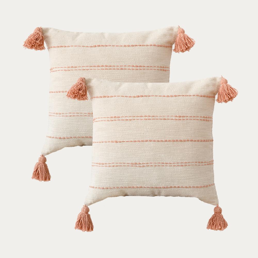 kenay home Pack 2 cojines coral