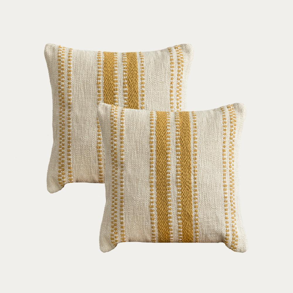 kenay home Pack 2 cojines mostaza