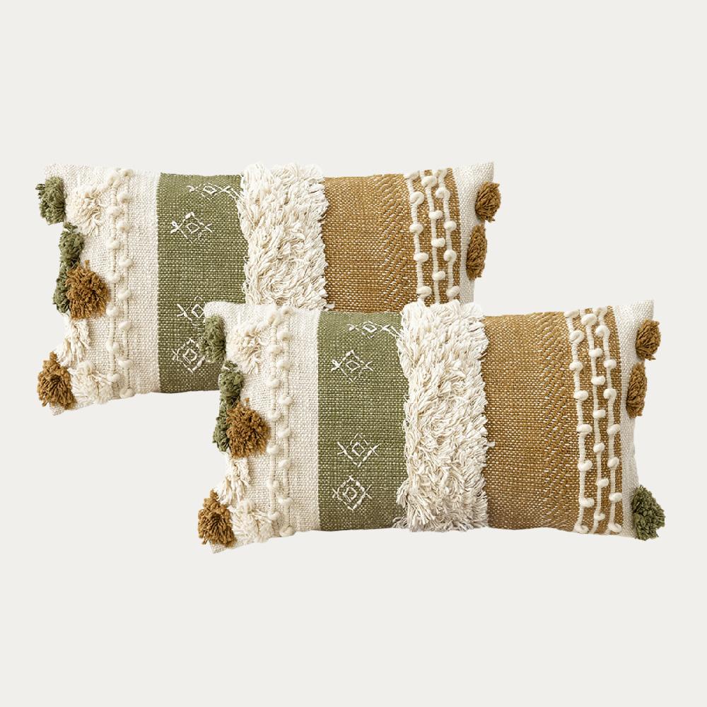 kenay home Pack 2 cojines mostaza