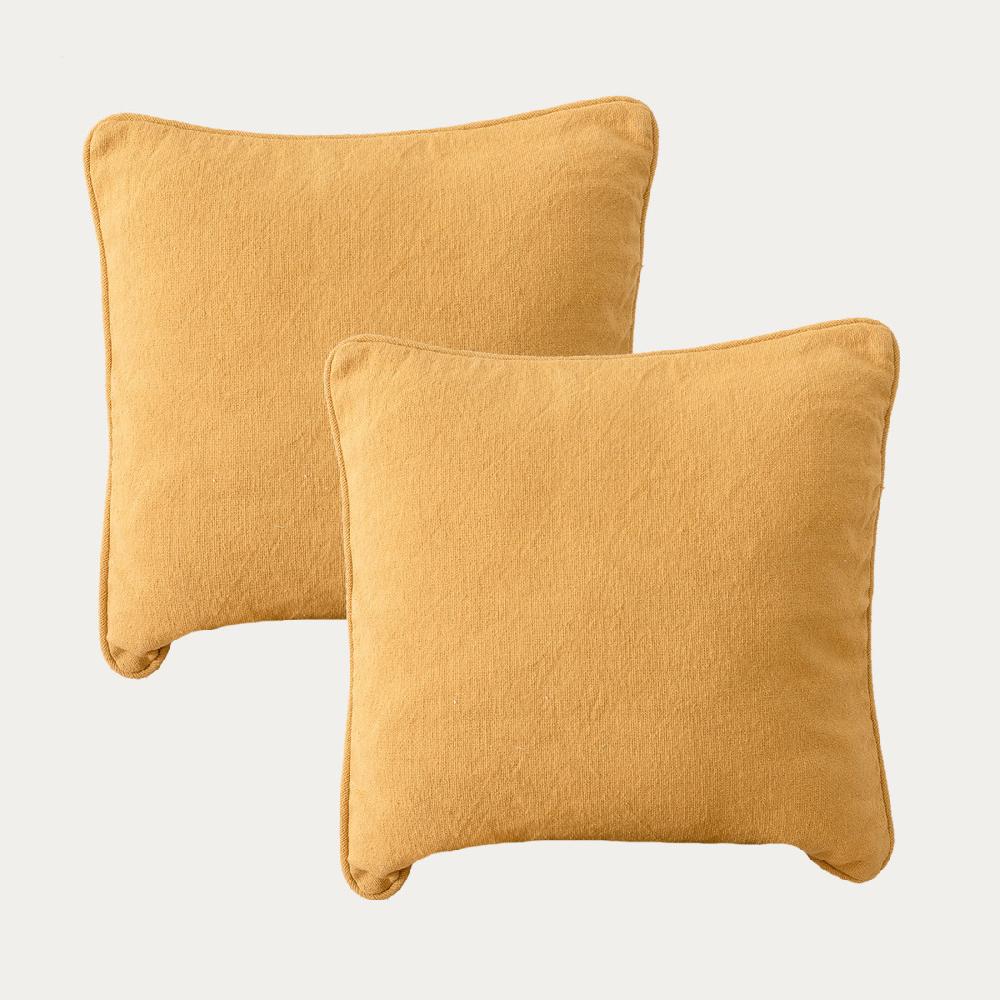 kenay home Pack 2 cojines mostaza