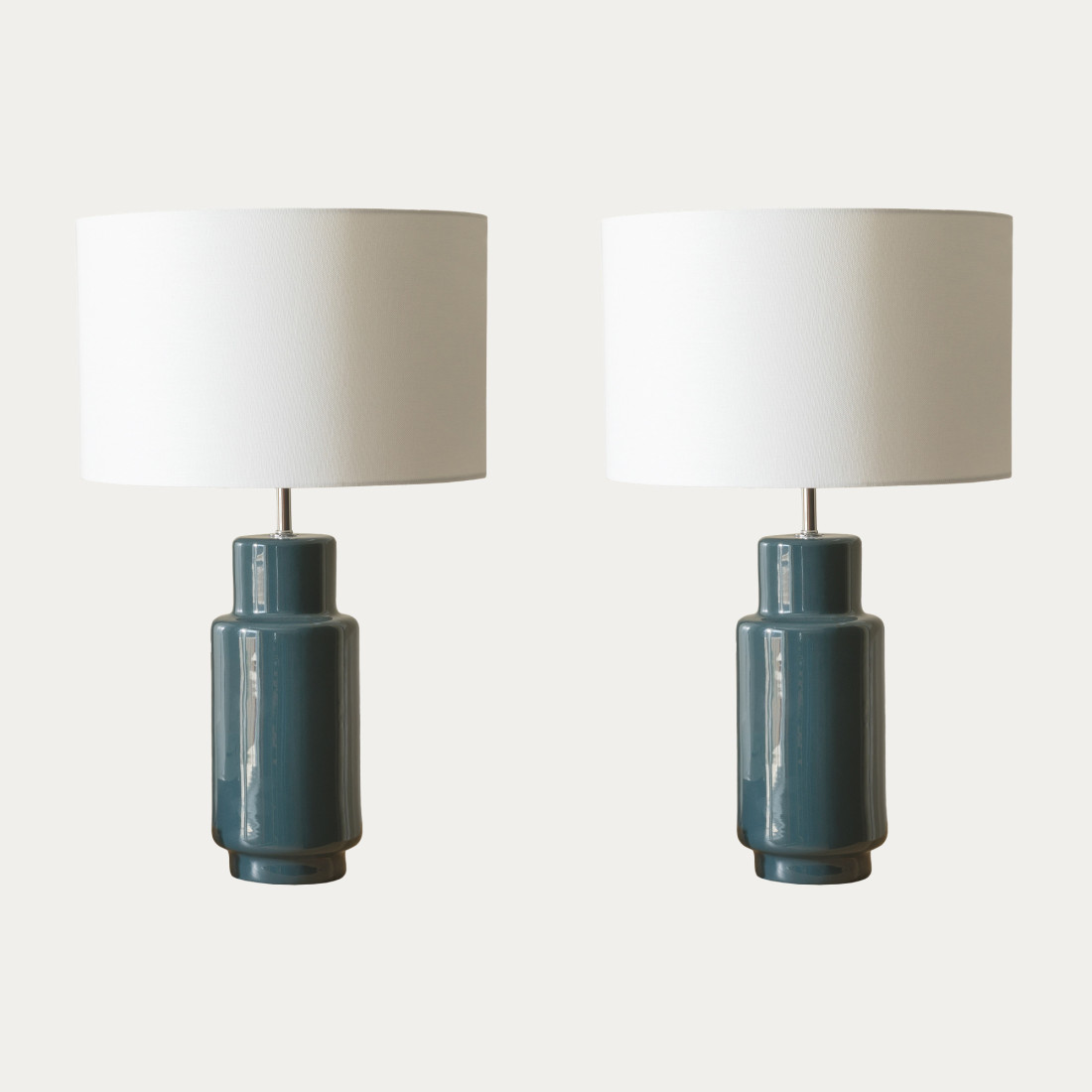 kenay home Pack 2 lámparas de sobremesa azul