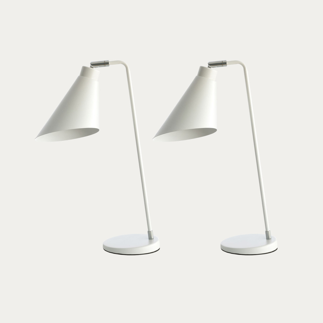 kenay home Pack 2 lámparas de sobremesa blanco