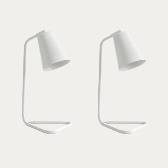 Kenay Home Pack 2 Lámparas De Sobremesa Blanco