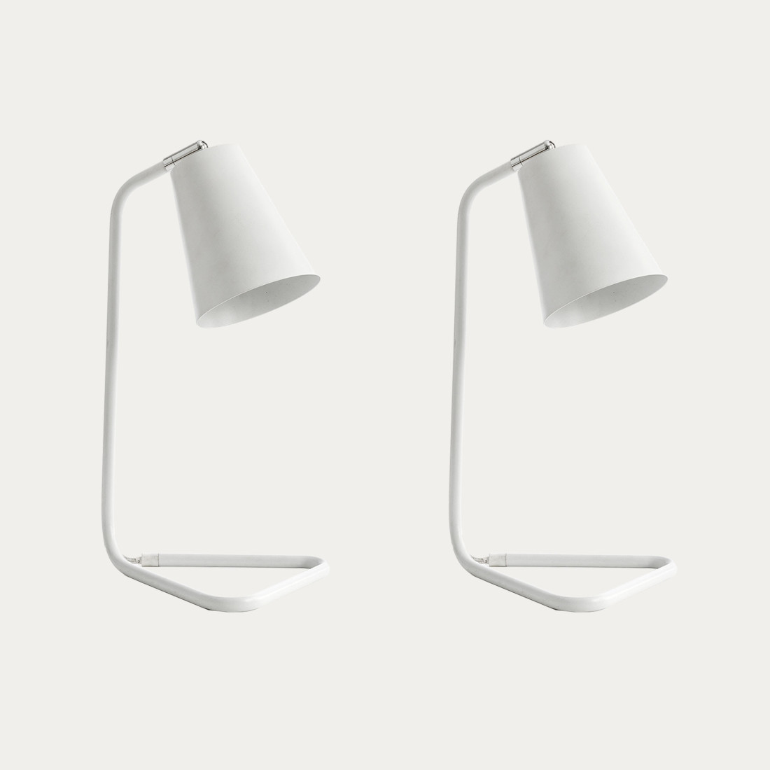 kenay home Pack 2 lámparas de sobremesa blanco