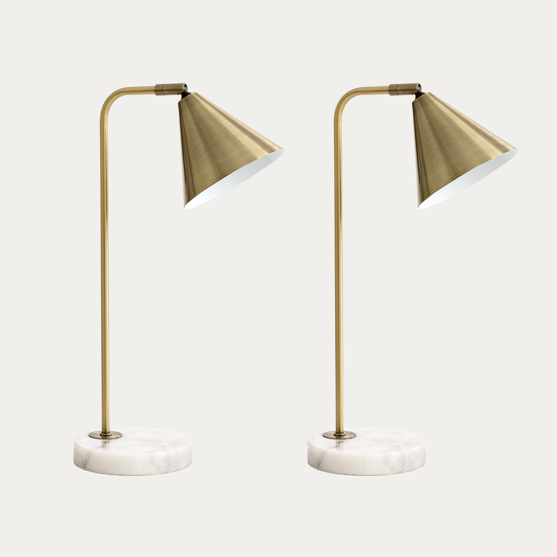 kenay home Pack 2 lámparas de sobremesa dorado