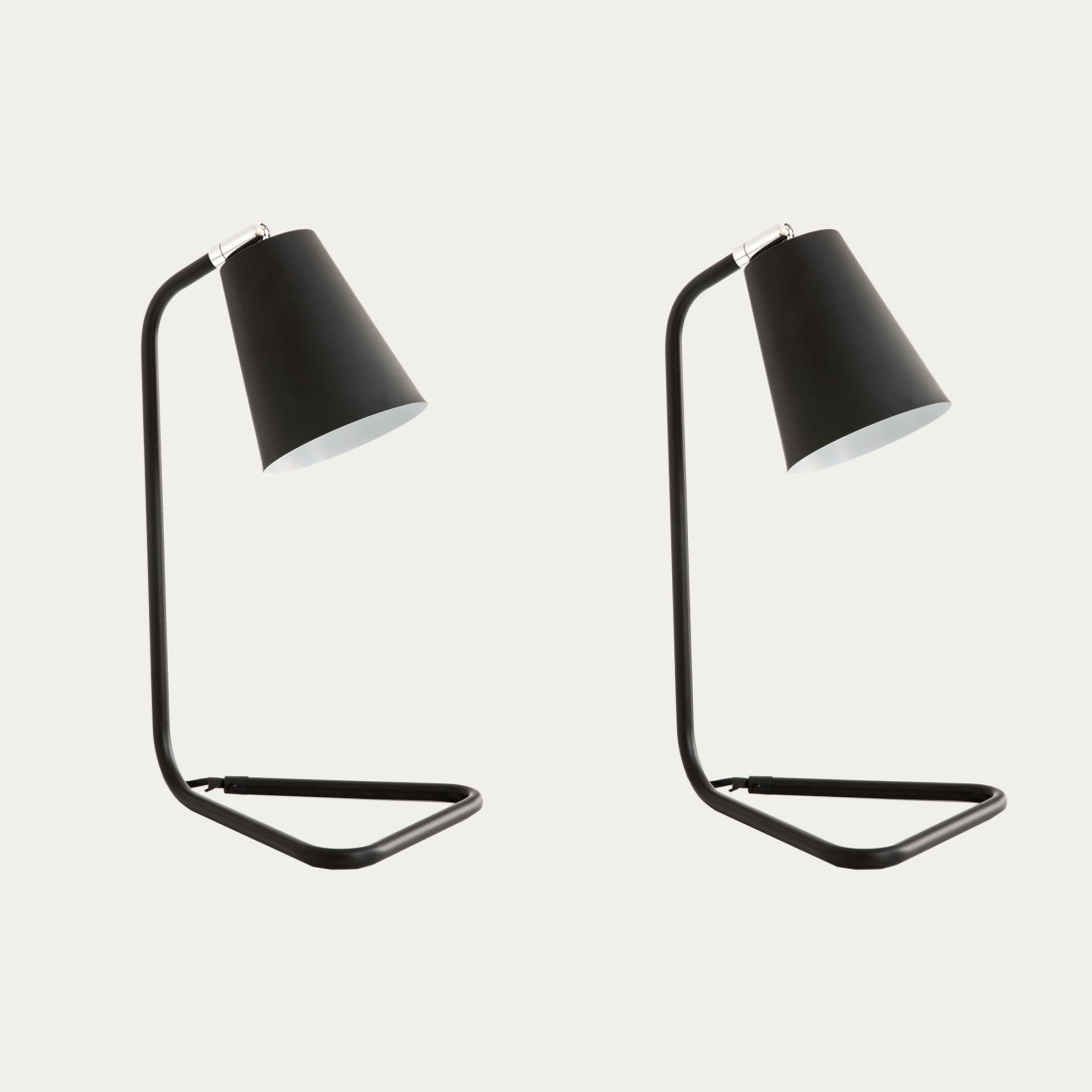 kenay home Pack 2 lámparas de sobremesa negro