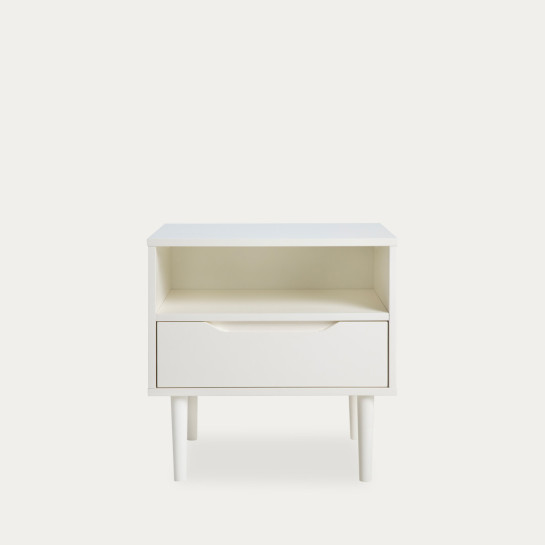 Kenay Home Pack 2 Mesitas De Noche Blanca 1 Cajón