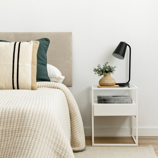 Kenay Home Pack 2 Mesitas De Noche Blanca 1 Cajón