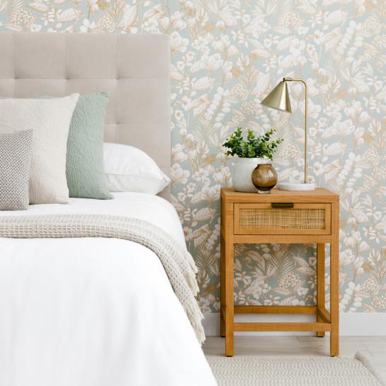 Kenay Home Pack 2 Mesitas De Noche Ratán 1 Cajón