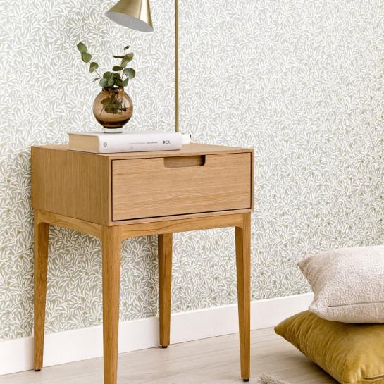 Kenay Home Pack 2 Mesitas De Noche Roble 1 Cajón