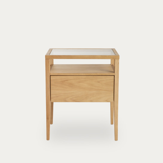 Kenay Home Pack 2 Mesitas De Noche Roble 1 Cajón