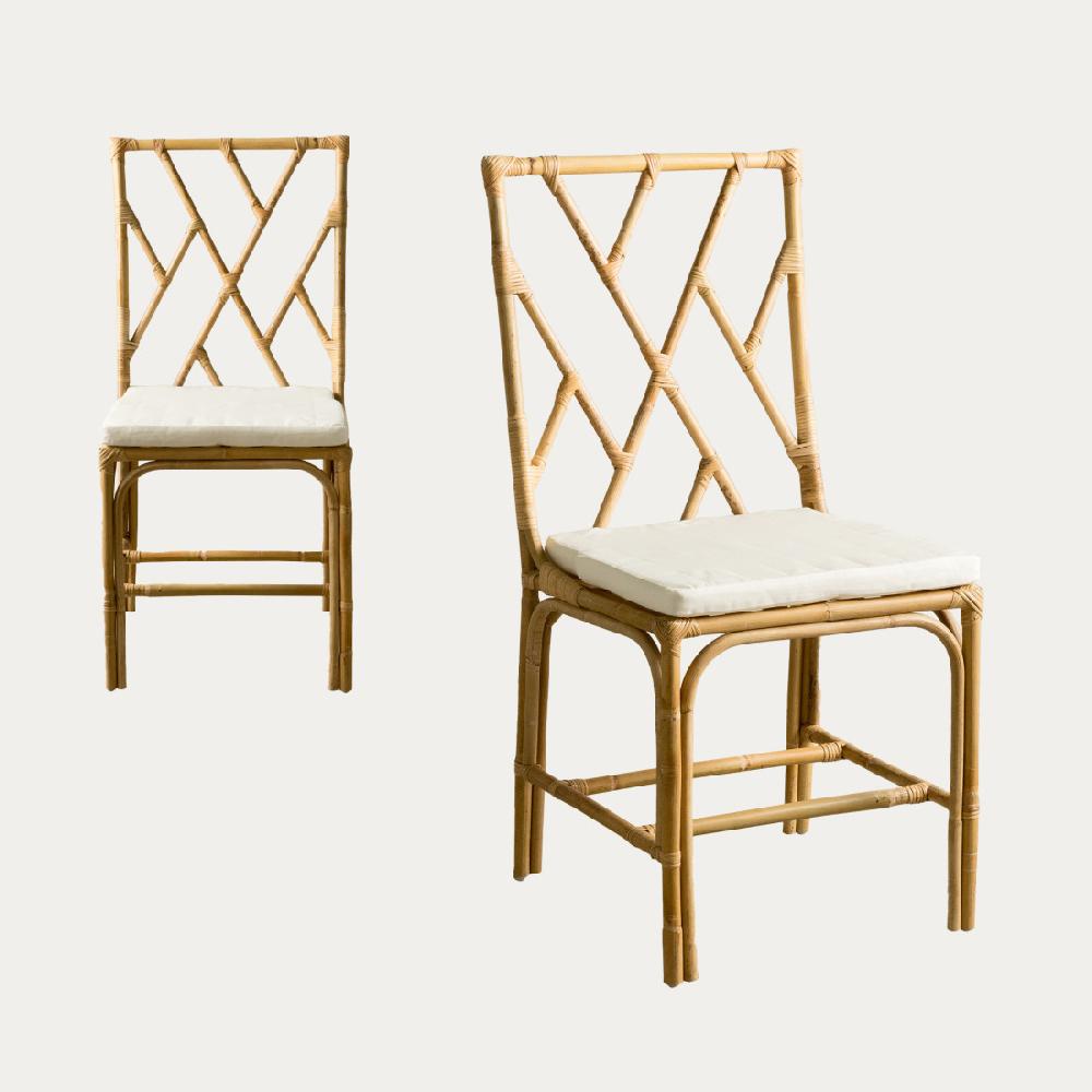 kenay home Pack 2 sillas ratán natural