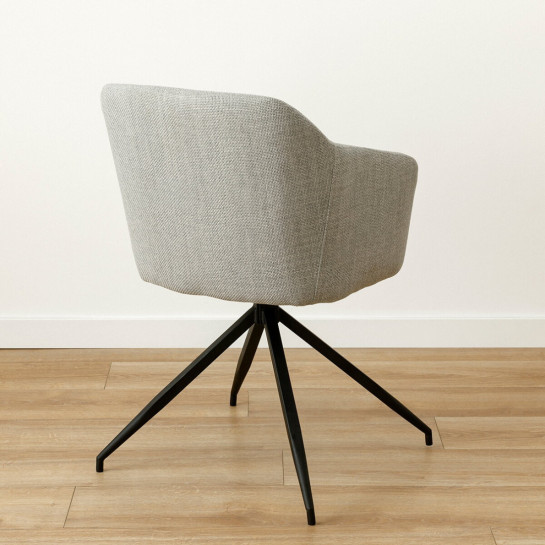 Kenay Home Pack 2 Sillas Tapizadas Gris