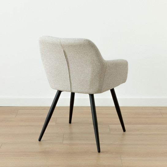 Kenay Home Pack 2 Sillas Tapizadas Gris Claro