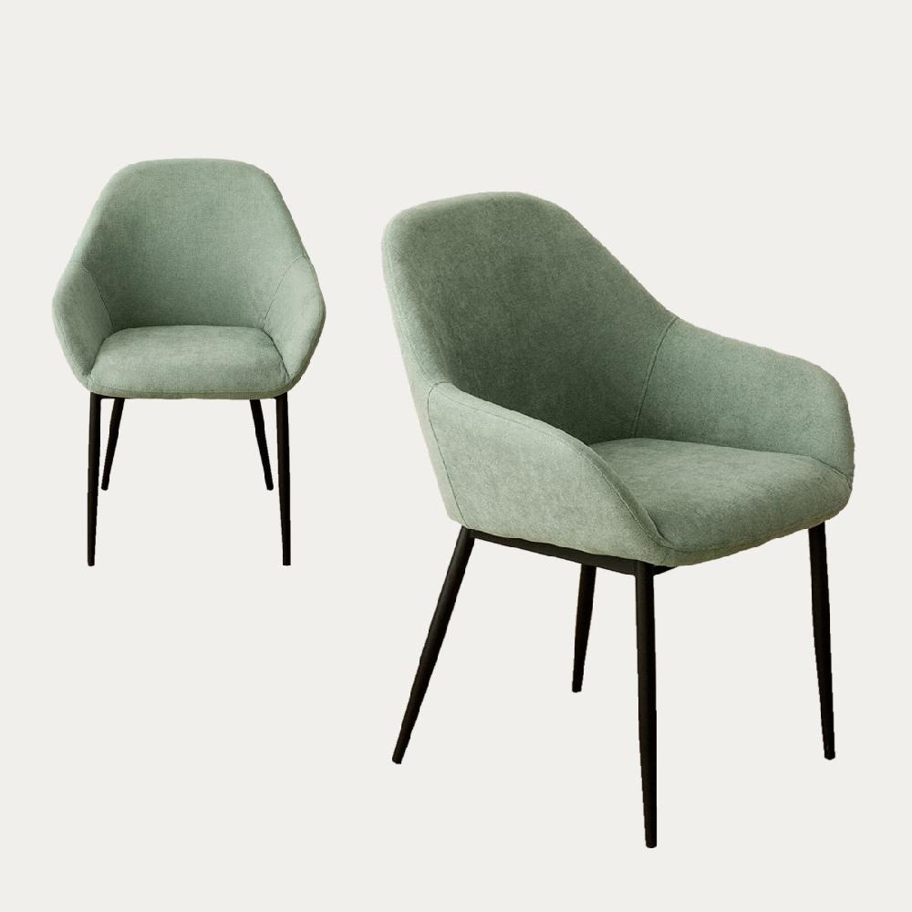 kenay home Pack 2 sillas tapizadas menta
