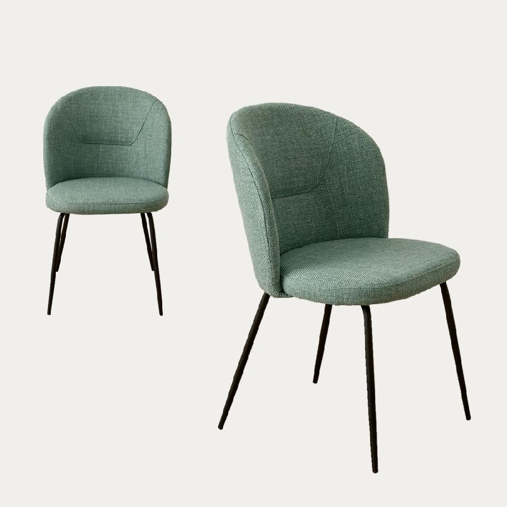 kenay home Pack 2 sillas tapizadas menta