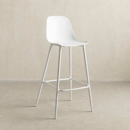 Kenay Home Pack 2 Taburetes Polipropileno Blanco