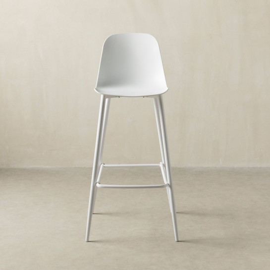 Kenay Home Pack 2 Taburetes Polipropileno Blanco