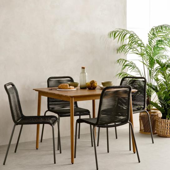 Kenay Home Pack 4 Sillas De Jardín Antracita