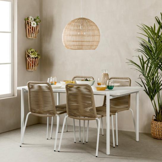 Kenay Home Pack 4 Sillas De Jardín Natural