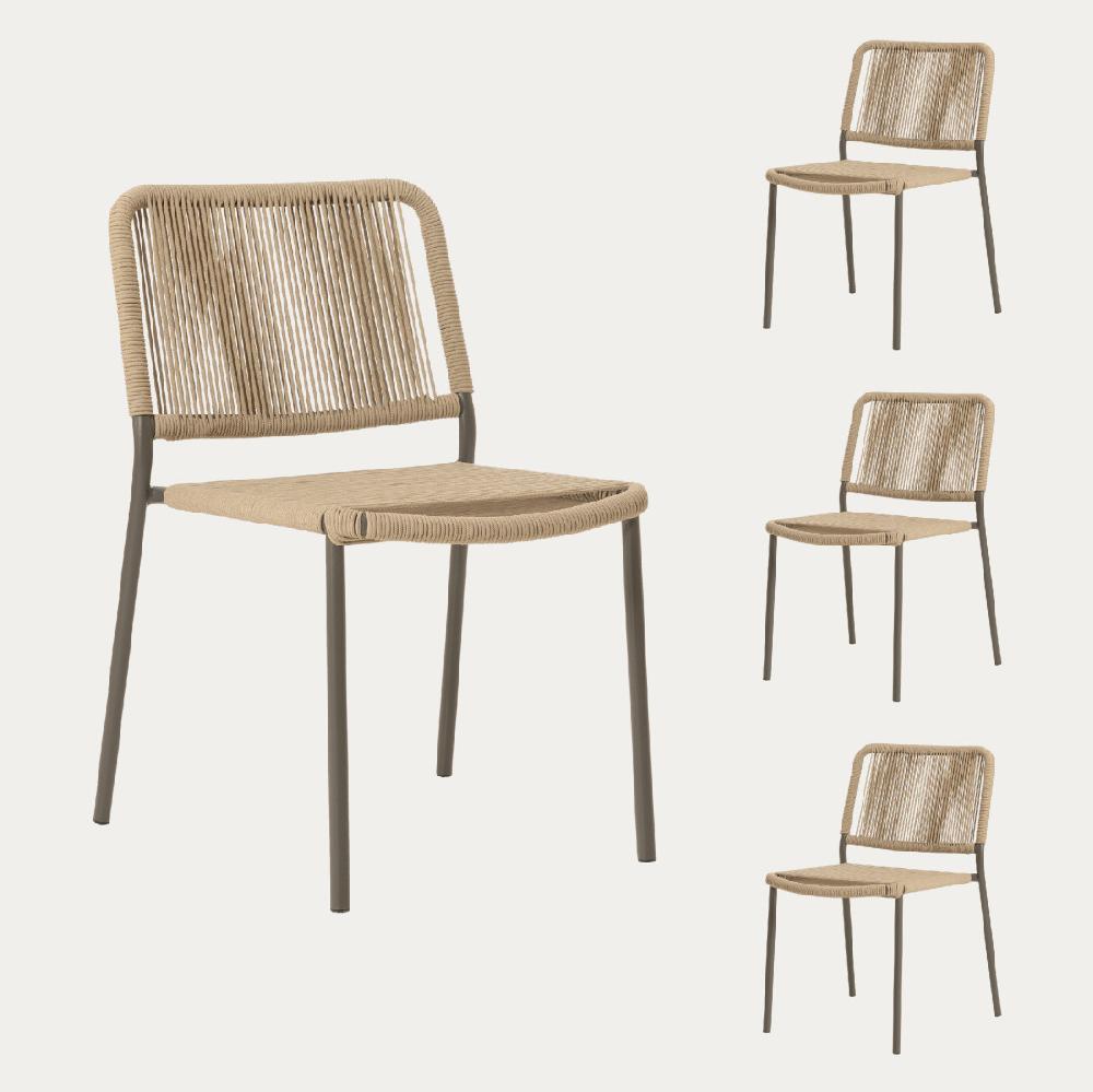 kenay home Pack 4 sillas de jardín