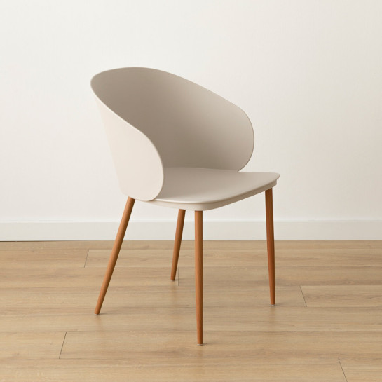Kenay Home Pack 4 Sillas Polipropileno Beige