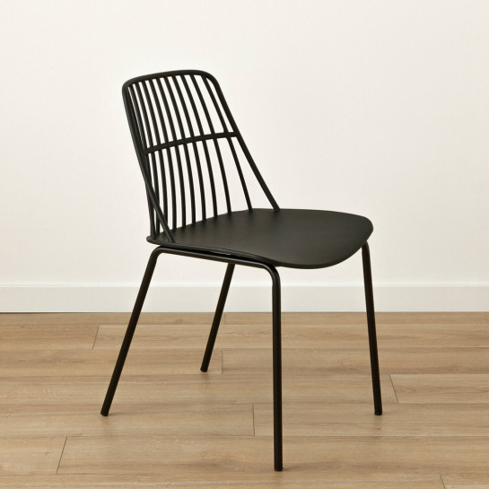 Kenay Home Pack 4 Sillas Polipropileno Negro