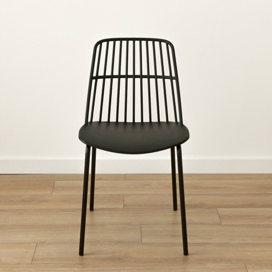 Kenay Home Pack 4 Sillas Polipropileno Negro