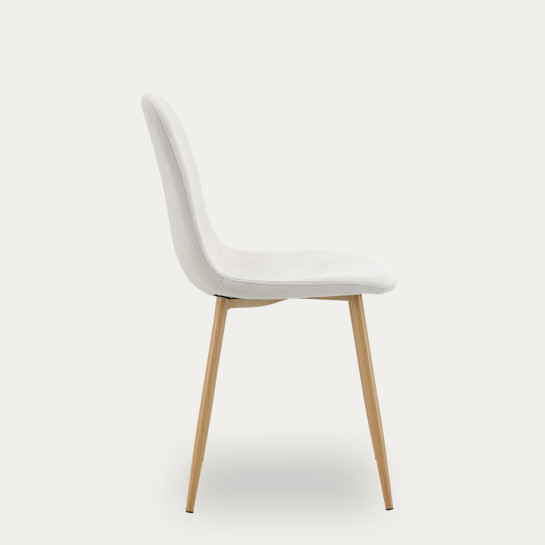 Kenay Home Pack 4 Sillas Tapizadas Beige