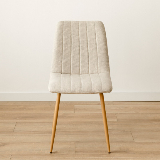 Kenay Home Pack 4 Sillas Tapizadas Beige