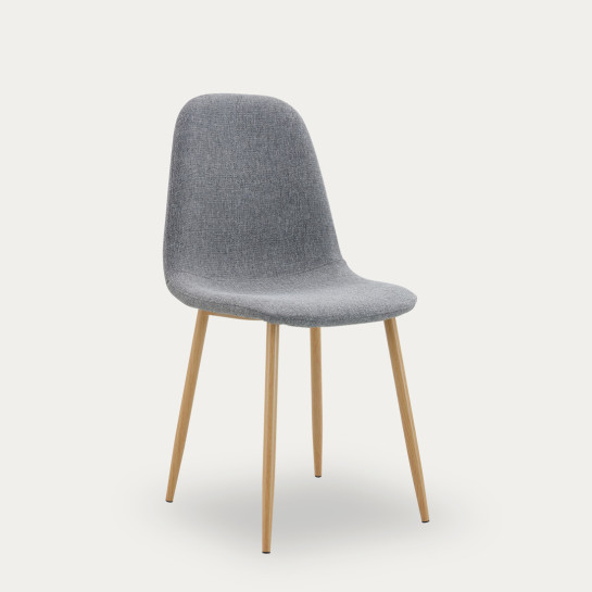 Kenay Home Pack 4 Sillas Tapizadas Gris