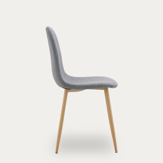 Kenay Home Pack 4 Sillas Tapizadas Gris