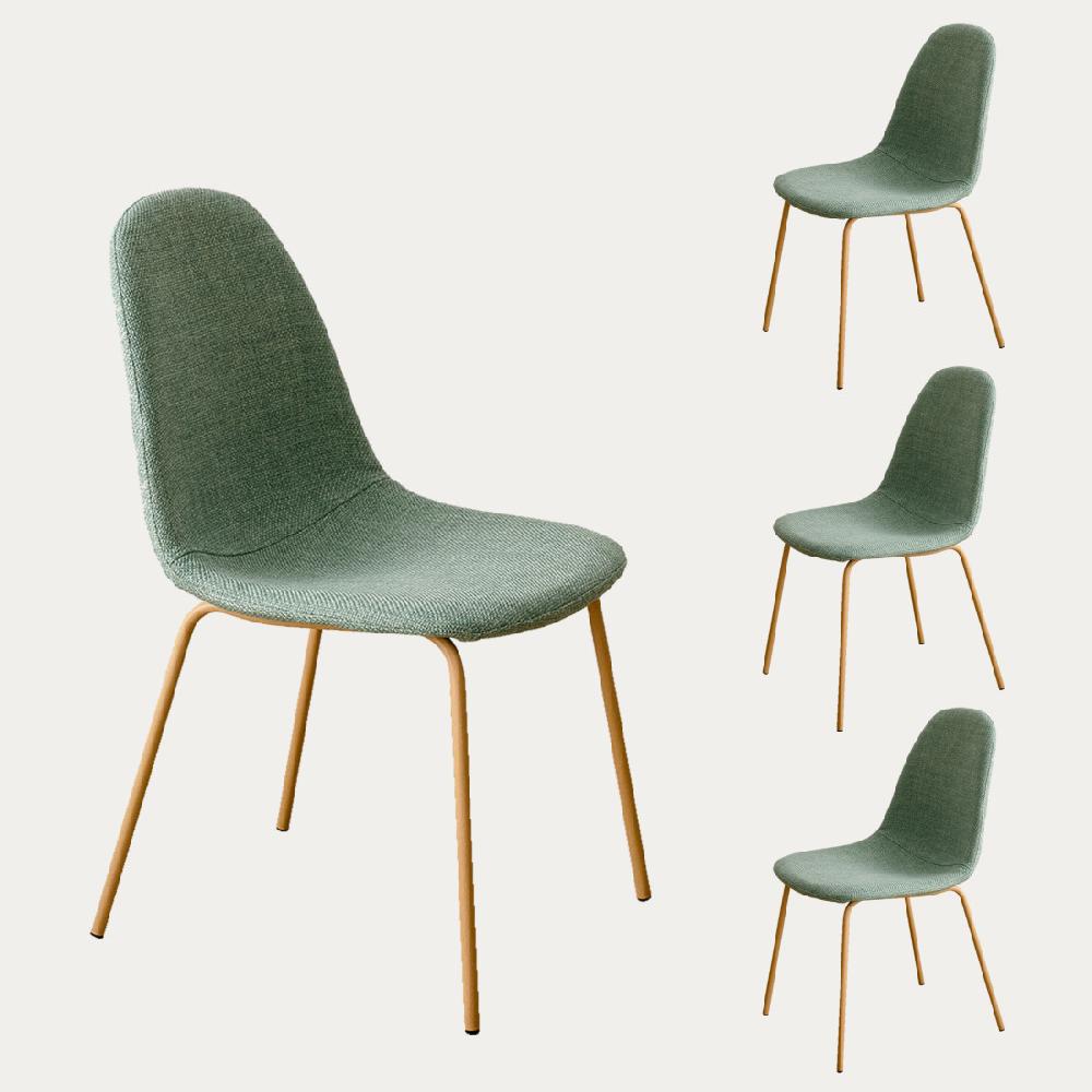 kenay home Pack 4 sillas tapizadas menta