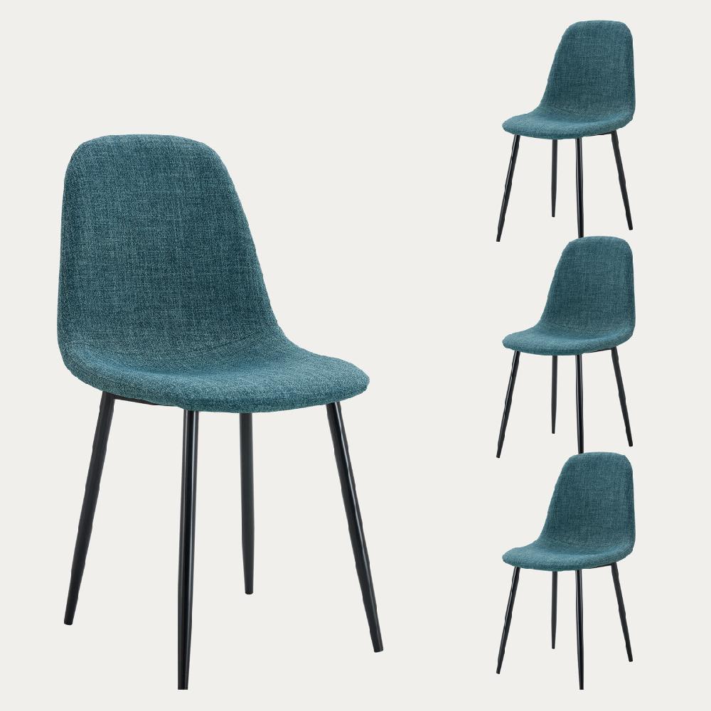 kenay home Pack 4 sillas tapizadas menta