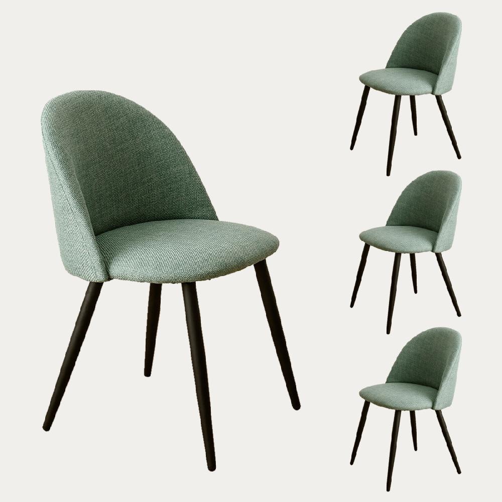 kenay home Pack 4 sillas tapizadas menta