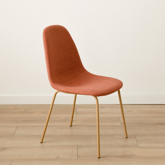 Kenay Home Pack 4 Sillas Tapizadas Terracota