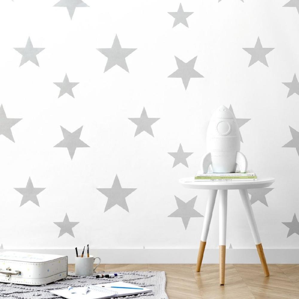 kenay home Papel pintado gris/blanco