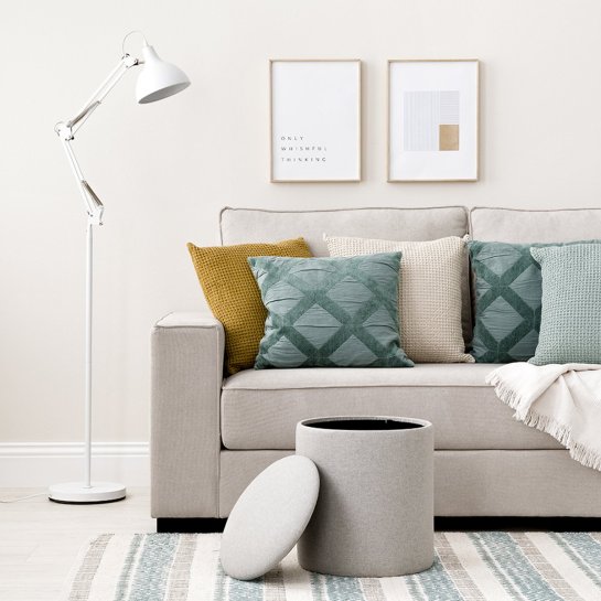 Kenay Home Puf Arcón Gris