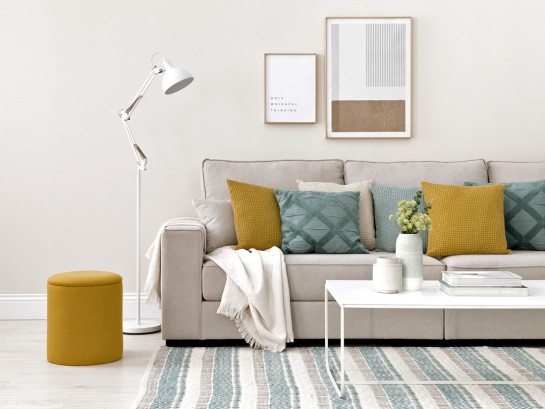 Kenay Home Puf Arcón Mostaza