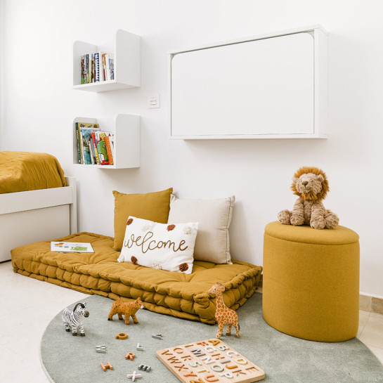 Kenay Home Puf Arcón Mostaza