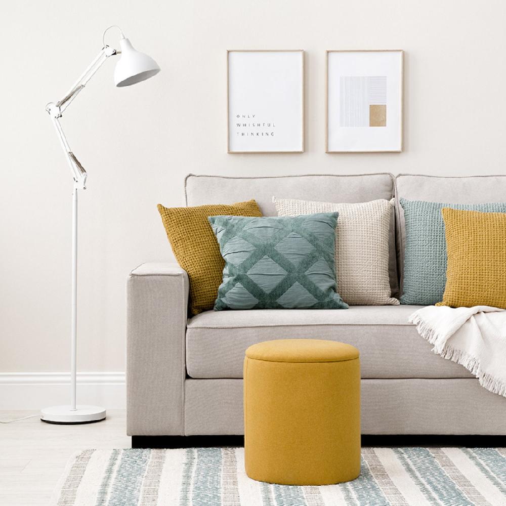 kenay home Puf arcón mostaza