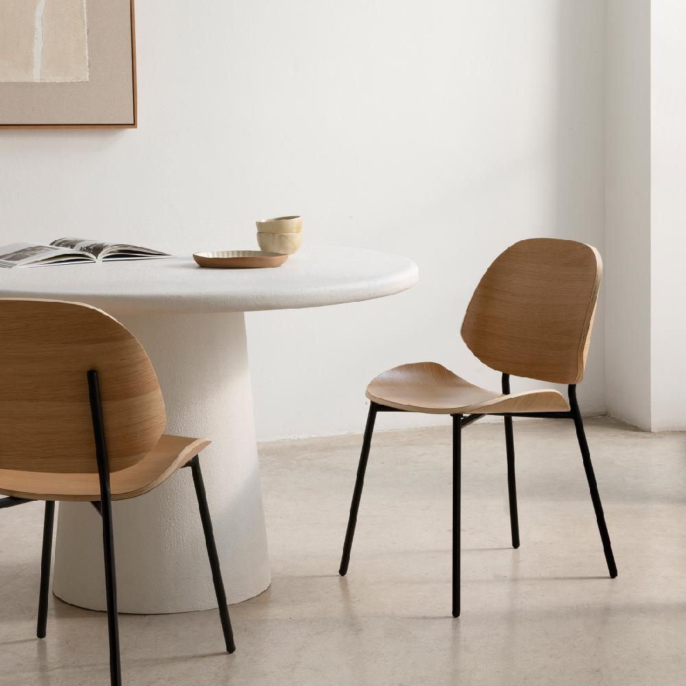 kenay home Silla chapa de roble marrón