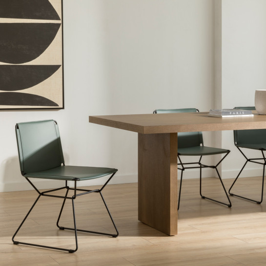 Kenay Home Silla De Piel Verde